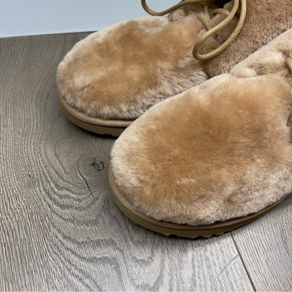 UGG Neumel Cozy Shearling Sheepskin Upper Boots Lace Up Camel Tan Size 11 Men’s main image 9